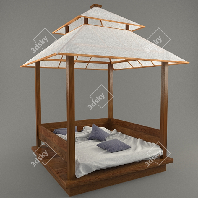 Summer Haven Gazebo Bed 3D model image 1