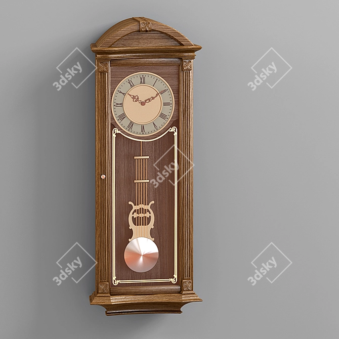 Rhythm Wall Clock 3D model image 1