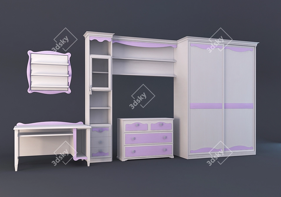 SAN MICHELE BEVERLY Kids Furniture Set 3D model image 1