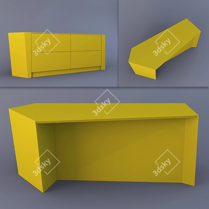 Key Cucine Bar Counter: Elegant and Functional 3D model image 1