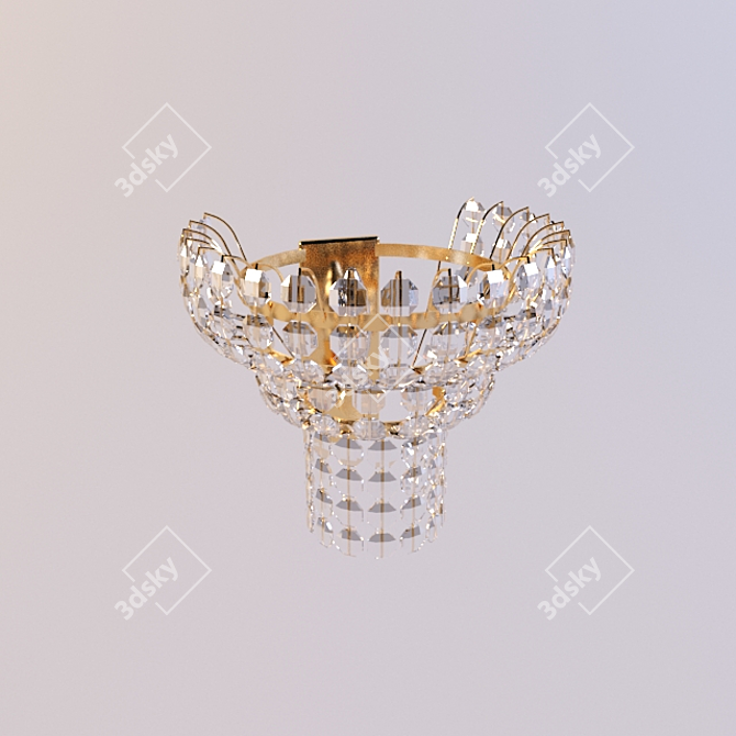 Elegant Wall Sconce by Preciosa 3D model image 1