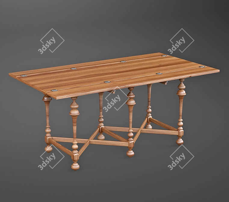 Elegant Console Table 3D model image 1