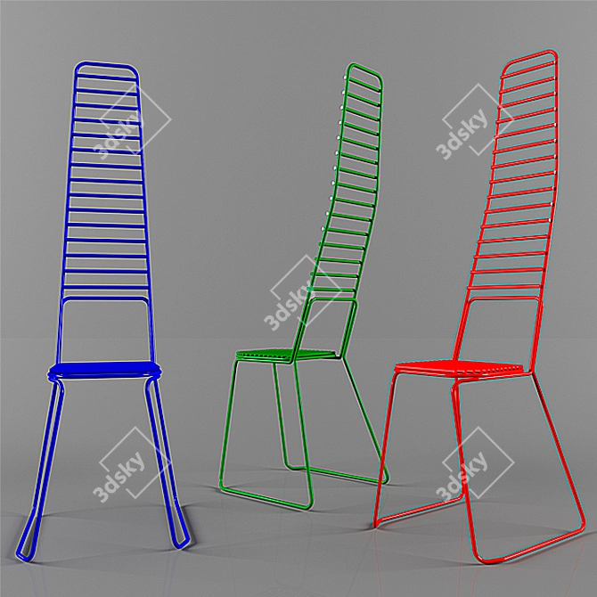 Sleek Designer Chair 3D model image 1