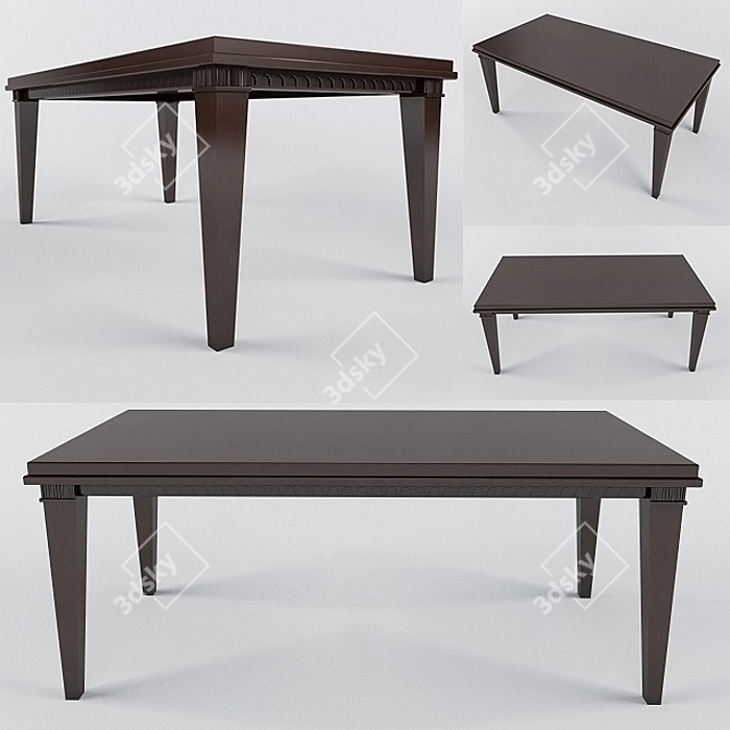 Elegant Classic Table 3D model image 1