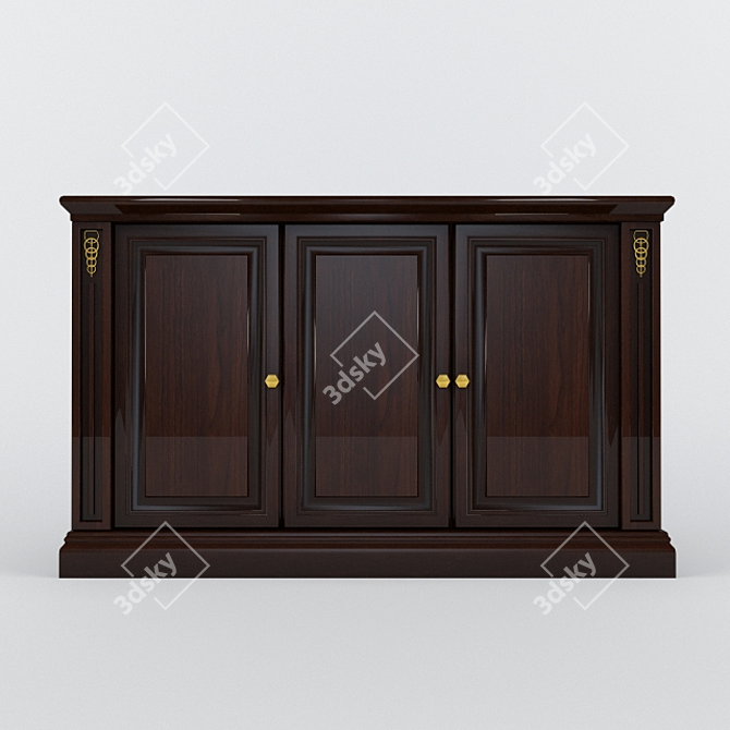 Elegant Nightstand Classic 02 3D model image 1