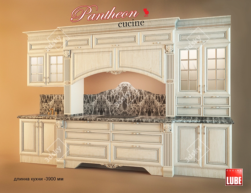 Italian Pantheon Collection: LUBE Cucine 3D model image 1