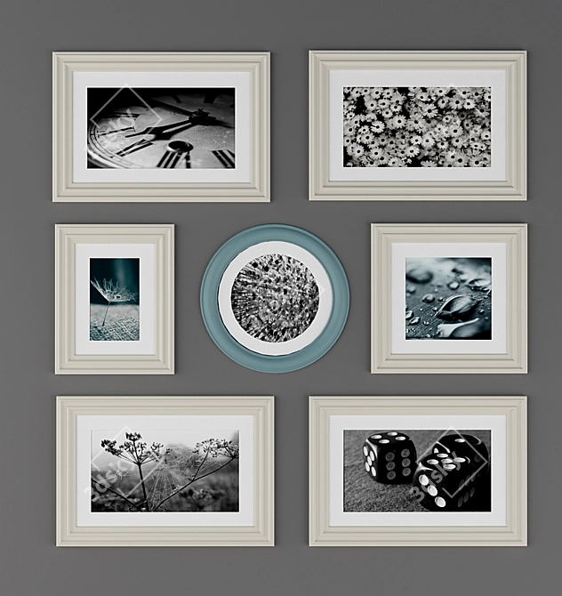 Modern Photos in Framed Matboard 3D model image 1