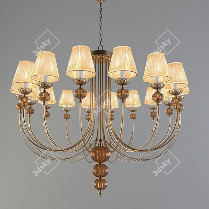 Deluxe Marina Chandelier 3D model image 1