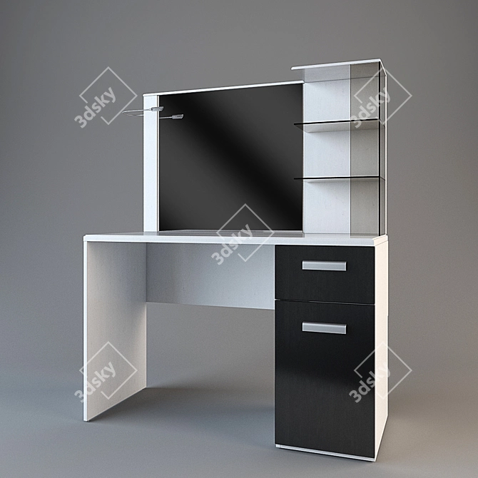 Elegant Vanity Table 3D model image 1