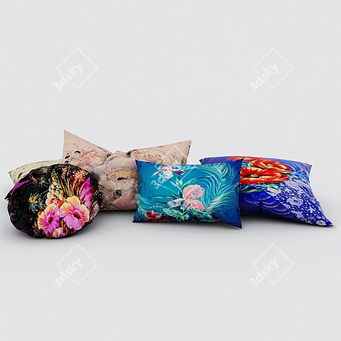 Cozy Cushion Set 3D model image 1