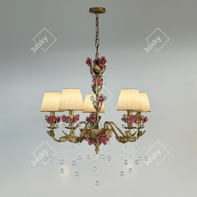 Elegant Masiero Chandelier 3D model image 1