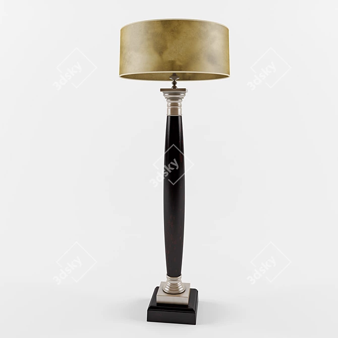 Elegant Napoleon Torchiere Floor Lamp 3D model image 1