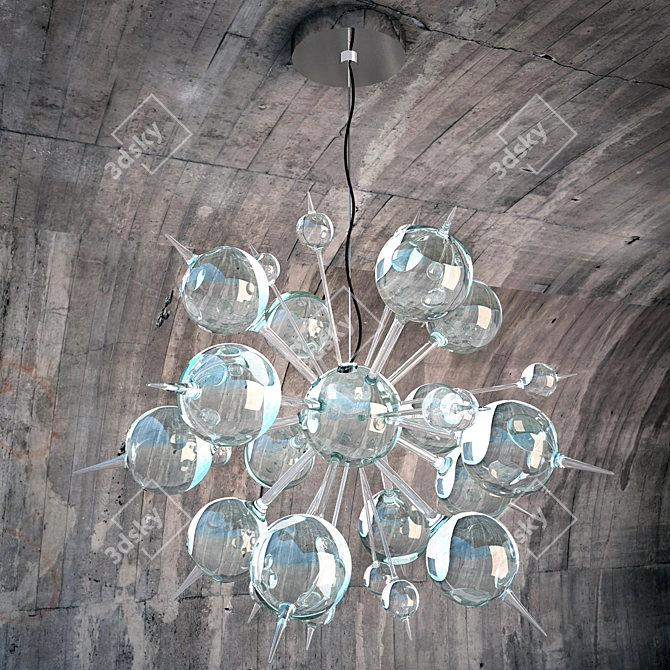 Italian Hi Tech Pendant Chandelier 3D model image 1