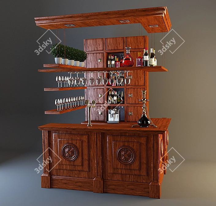 Stylish Bar Counter for Your Space 3D model image 1