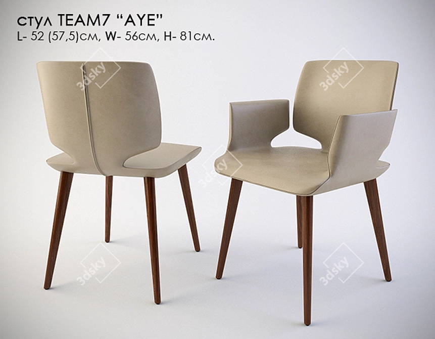 Team 7 Aye Chair: Sleek and Satisfying 3D model image 1