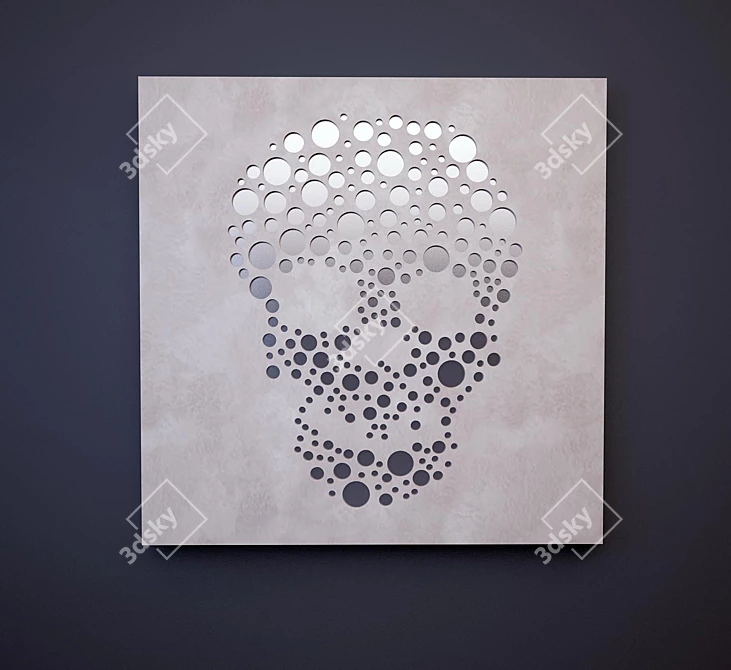 Dolfi Skull Mirror: Italian Elegance 3D model image 1