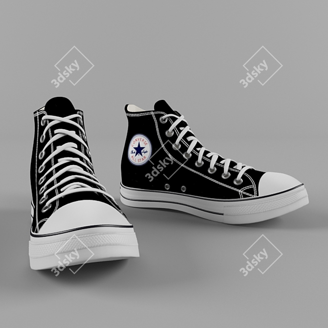 "Convers Shoes: Classic Style 3D model image 1