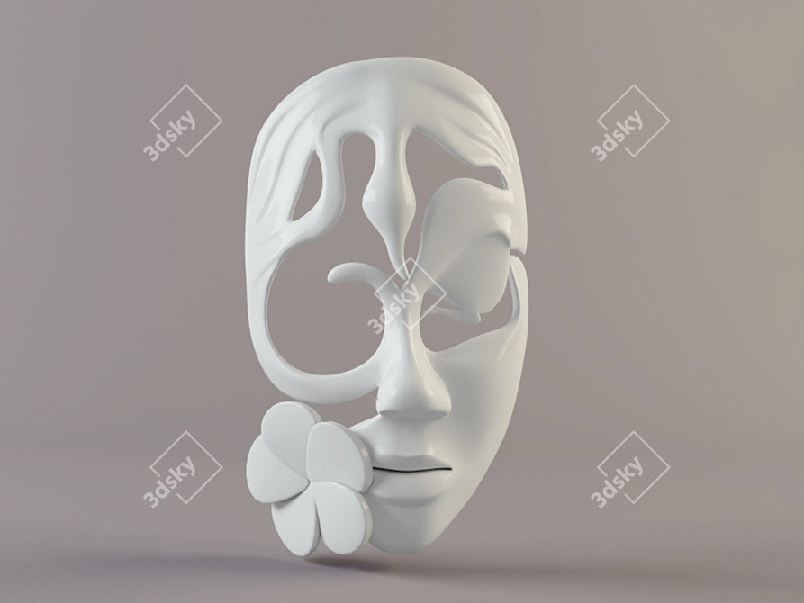 Elegant Mask for Decoration 3D model image 1