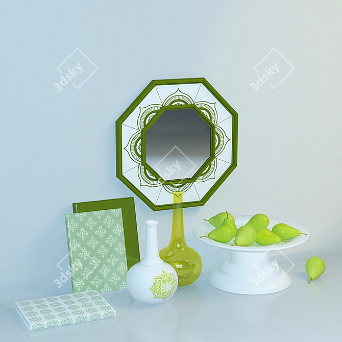 Elegant Decor Set 3D model image 1