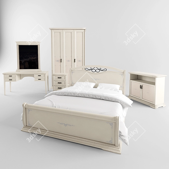 Elegant Italian Furniture Set 3D model image 1