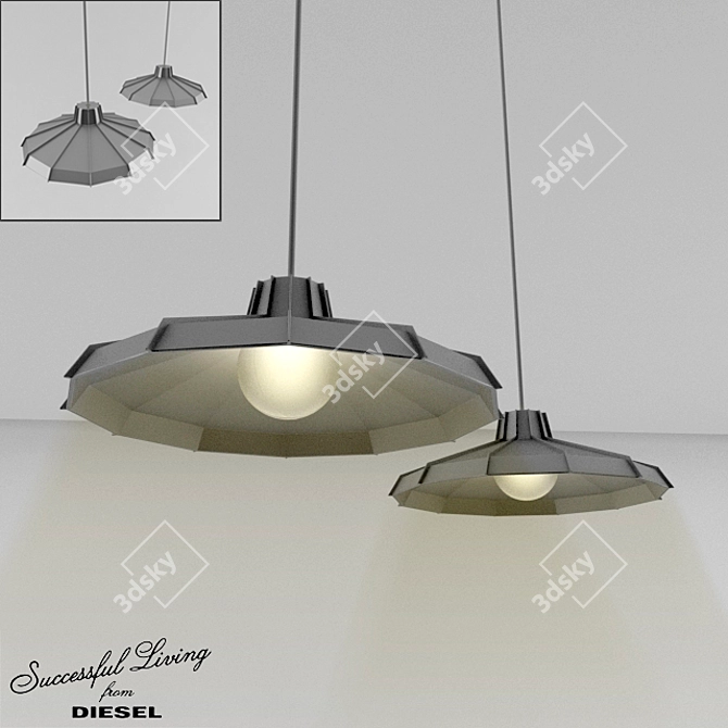 Foscarini Dizel Pendant: Modern Elegance 3D model image 1