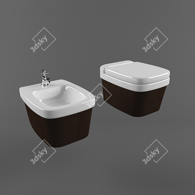 Luxury Duravit Esplanade Toilet 3D model image 1