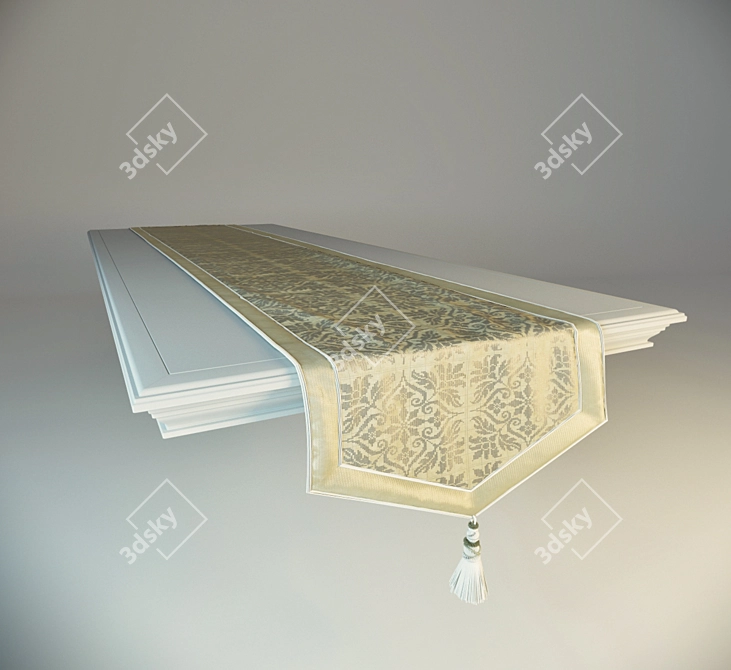 Elegant Tablecloth: Embellish Your Table! 3D model image 1