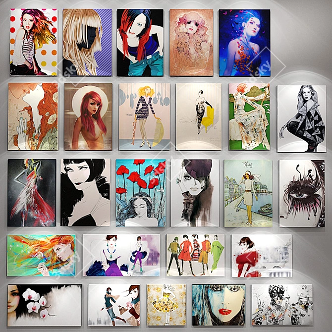 Fashion Art Prints 3D model image 1