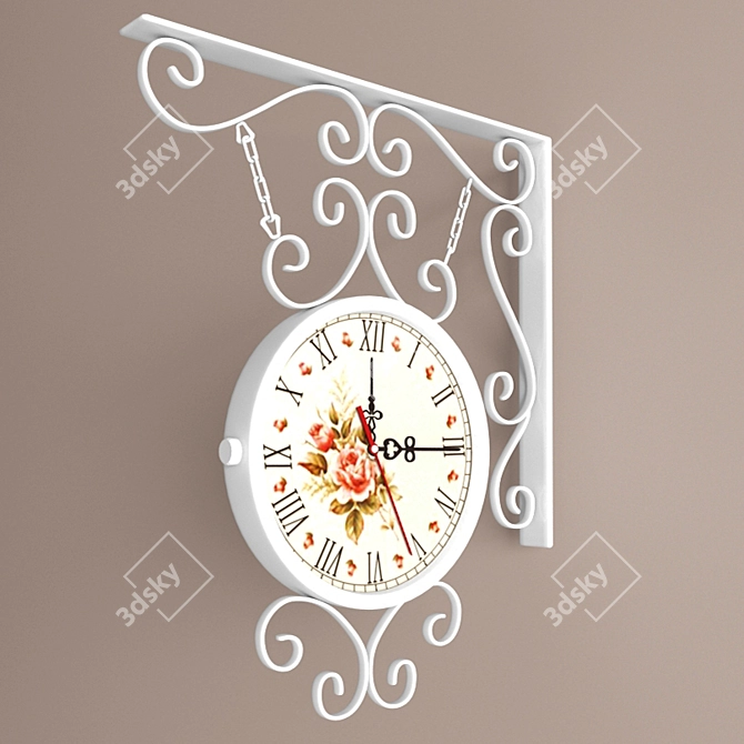  Stylish Quartz Wall Clock 3D model image 1