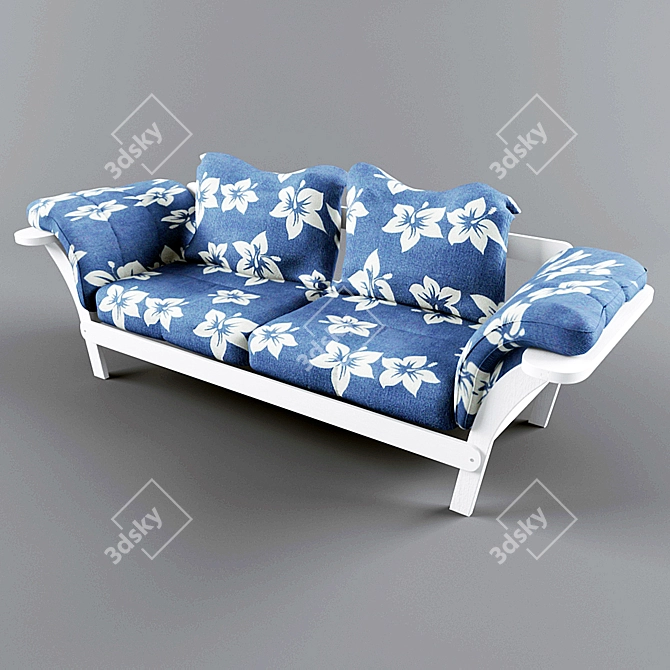 Elegant Ergonomic Daybed 3D model image 1