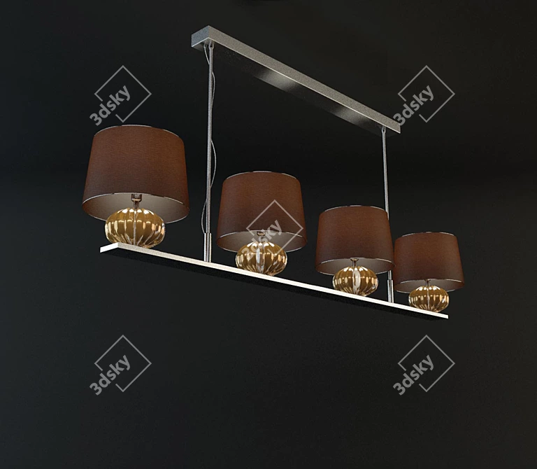 Matrioska Barovier Toso Chandelier 3D model image 1