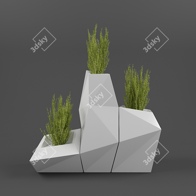 Sleek FAZ XL Planters | Vondom 3D model image 1