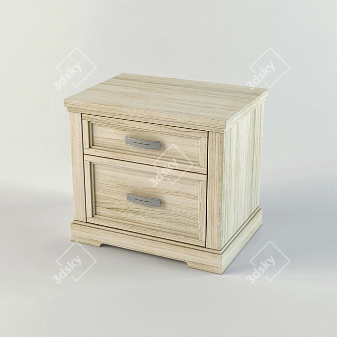 Elegant Emma Bedside Table 3D model image 1