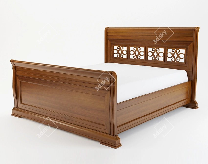 Elegant Doimo Bed Frame 3D model image 1