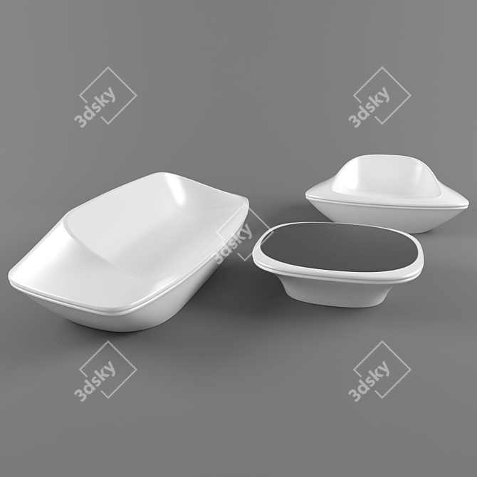 Sleek UFO Garden Furniture 3D model image 1