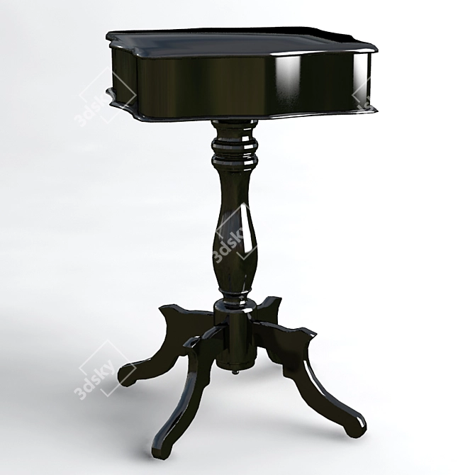 Vintage Taganrog Museum Table 3D model image 1