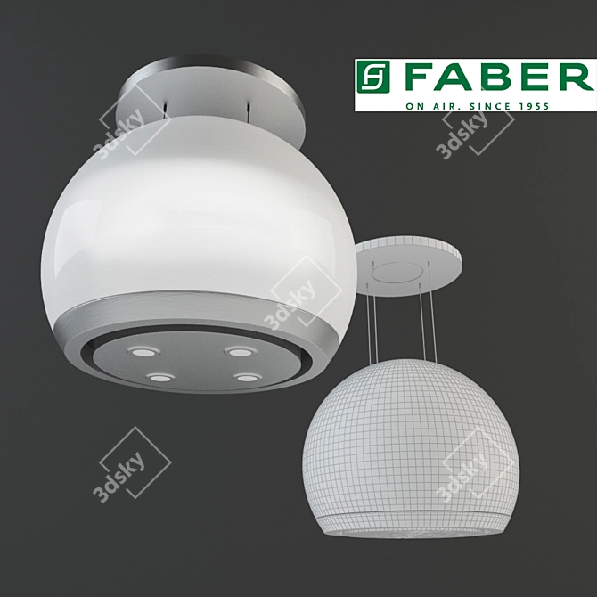 Elegant Faber Arkea Kitchen Set 3D model image 1