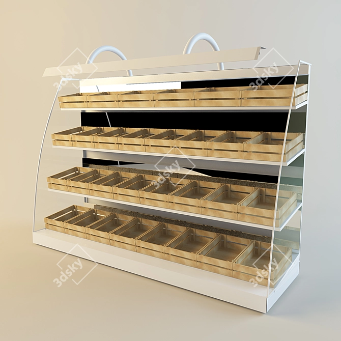 Title: Vegetable Cooler Shelf 3D model image 1
