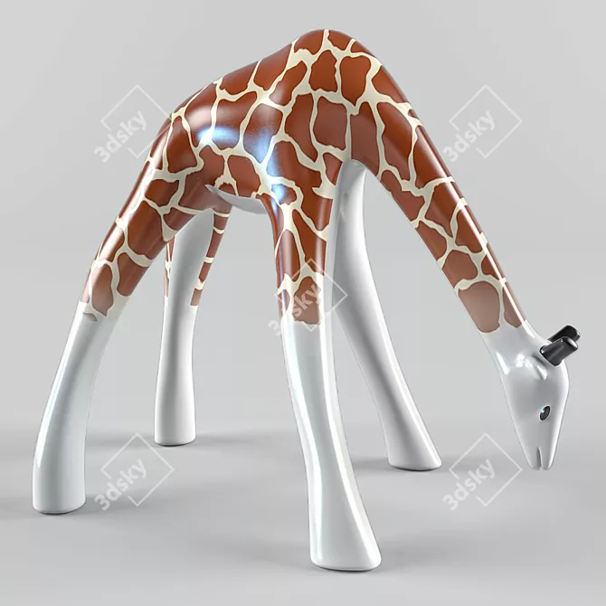 Graceful Giraffe Figurine 3D model image 1