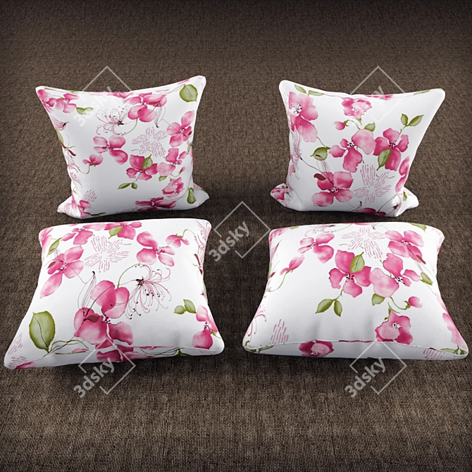 Cozy Rest: 750x750 Pillows 3D model image 1