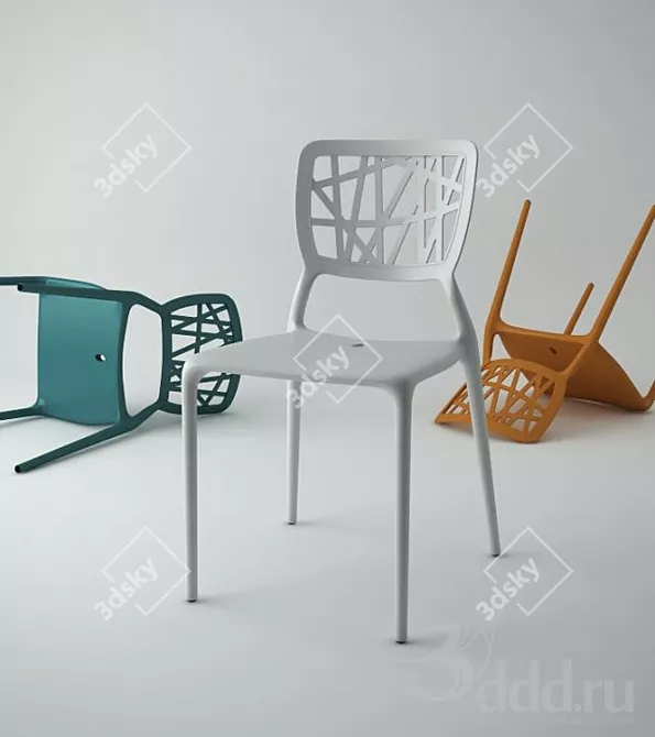 Modern Viento Chair Replica: Elegant & Versatile 3D model image 1