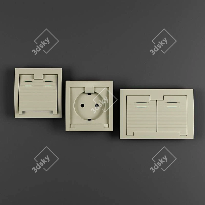 Versatile Socket Switch 3D model image 1