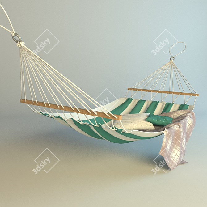 Relaxation Haven: Hammock 3D model image 1