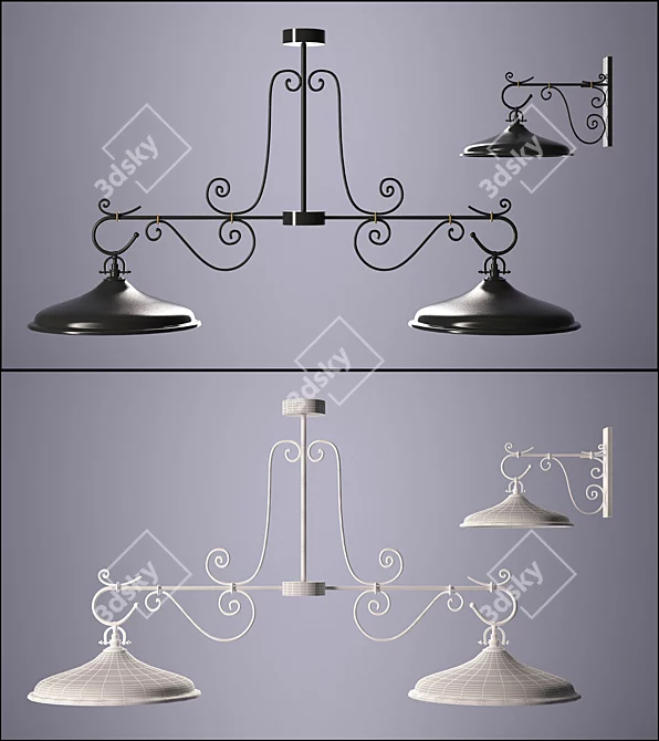 Luxurious Lighting for Refined Spaces 3D model image 1