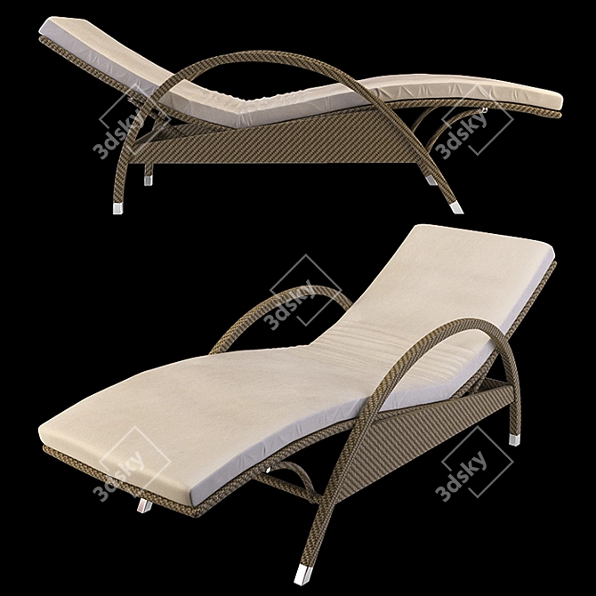 Smania Butterfly Lounge Chair: Elegant Comfort for Relaxation 3D model image 2