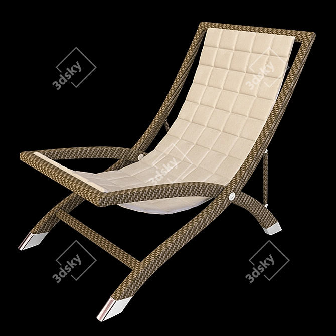 Sleek Smania Agio Lounge Chair 3D model image 2