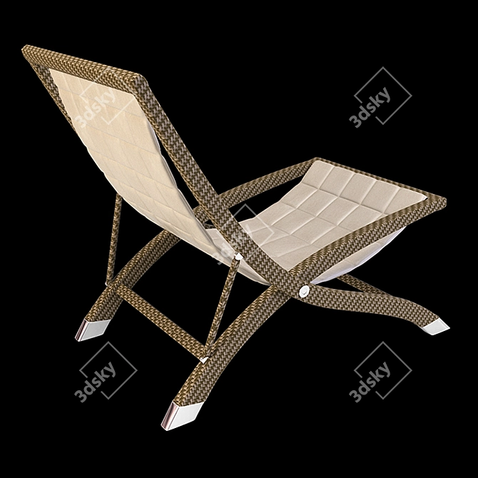 Sleek Smania Agio Lounge Chair 3D model image 3