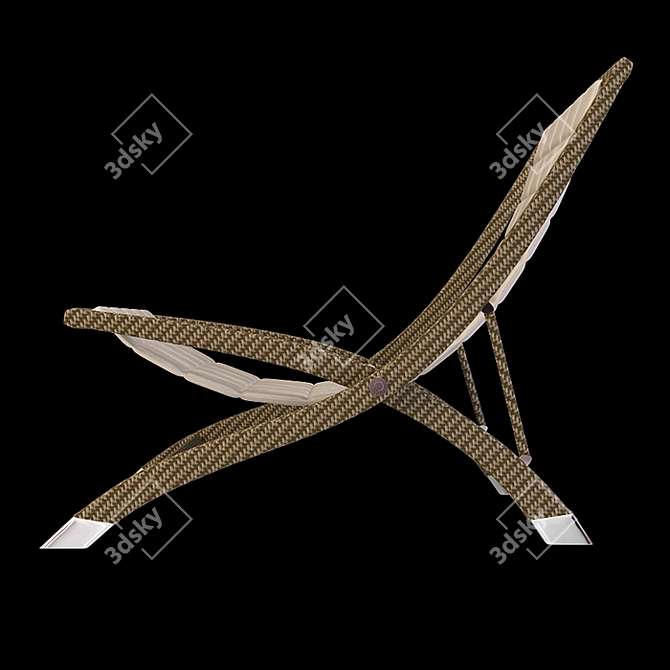 Sleek Smania Agio Lounge Chair 3D model image 4