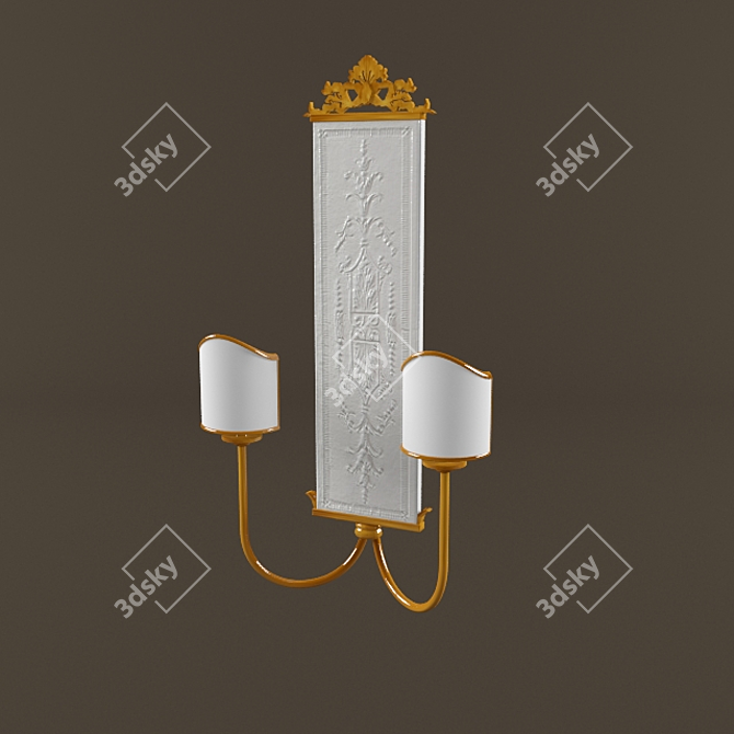 Baga Sconce: Modern Elegance Illuminated 3D model image 1