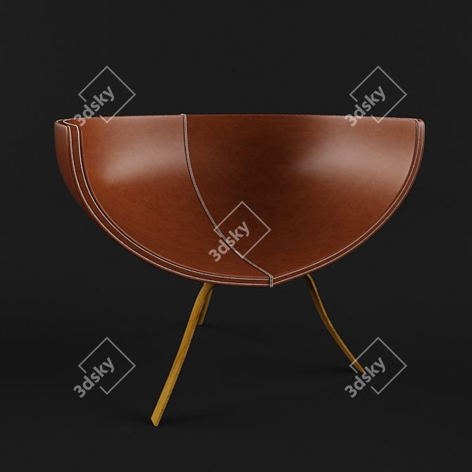 Sleek Designer Chair - Modern Style 3D model image 1